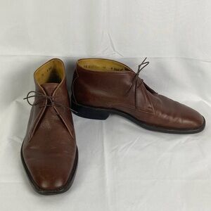 Cole Haan Chukka Boots Sz 10 Mens Brown Leather Lace Up Shoes F4 C02984 EUC